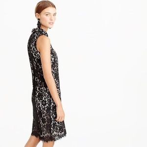 J Crew Black Lace dress with pockets Sz 2
